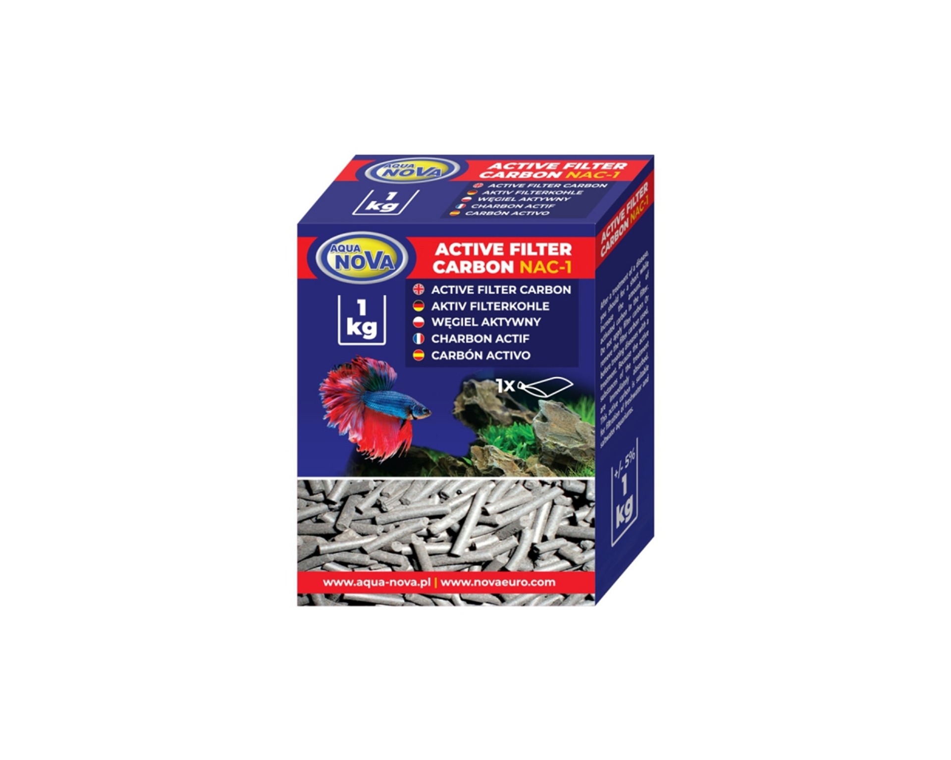 Aqua Nova actieve kool filtermateriaal 1 kg 