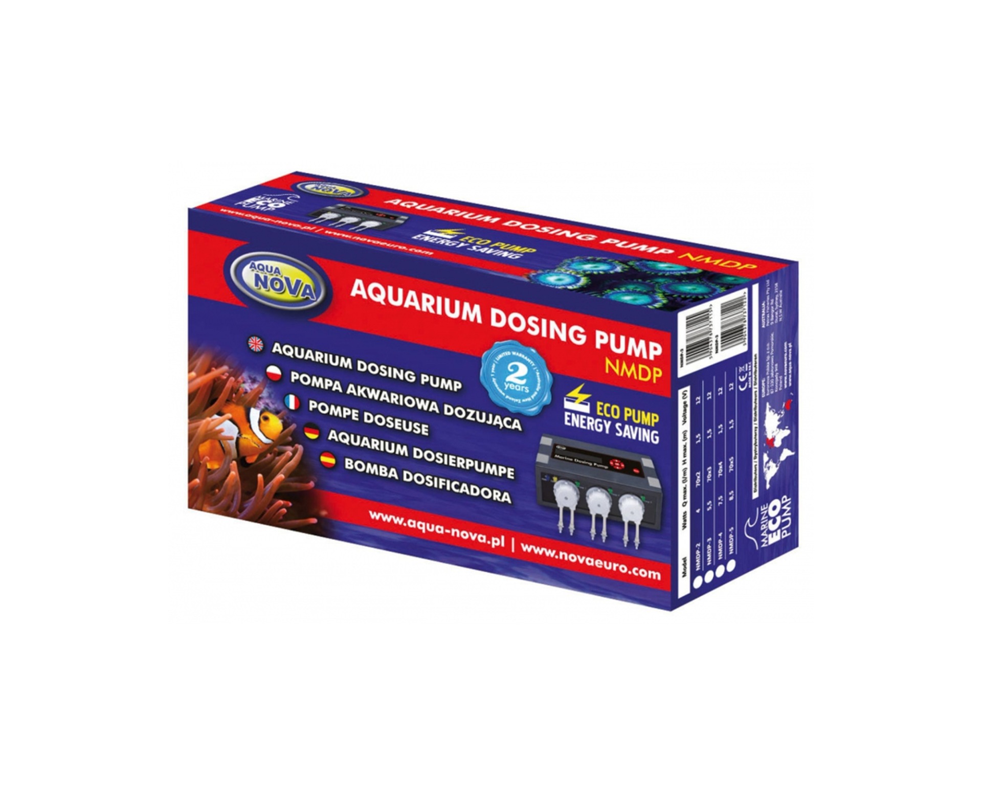 Aqua Nova 3-kanaals doseerpomp NMDP-3 in de verpakking