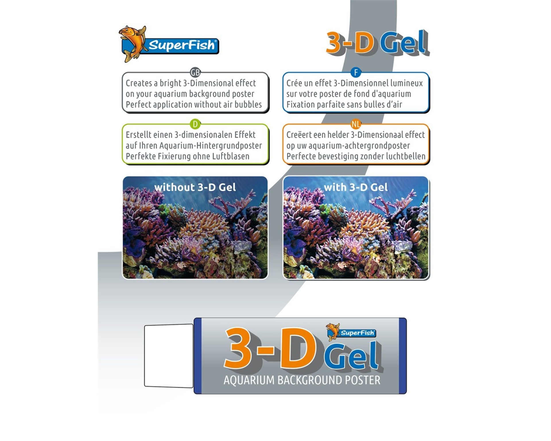 Superfish 3D Poster Gel Clear