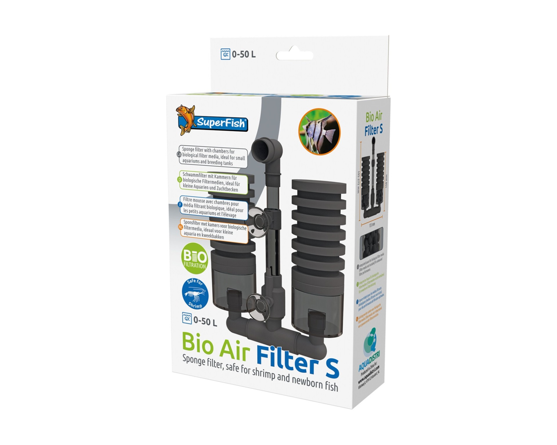 Superfish Bio Air Filter S, in de verpakking