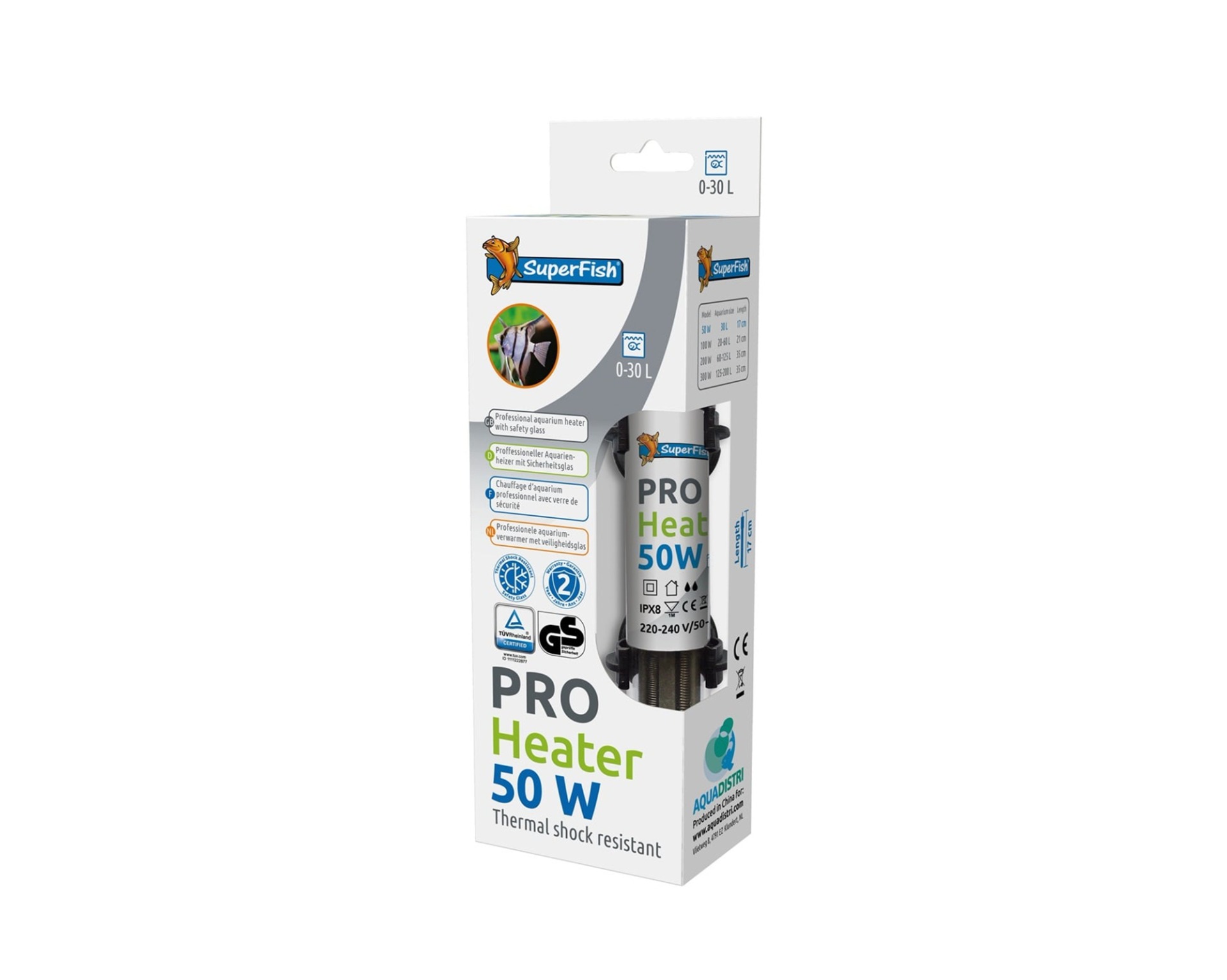 Superfish Pro Heater 50 W 17 cm, in de verpakking