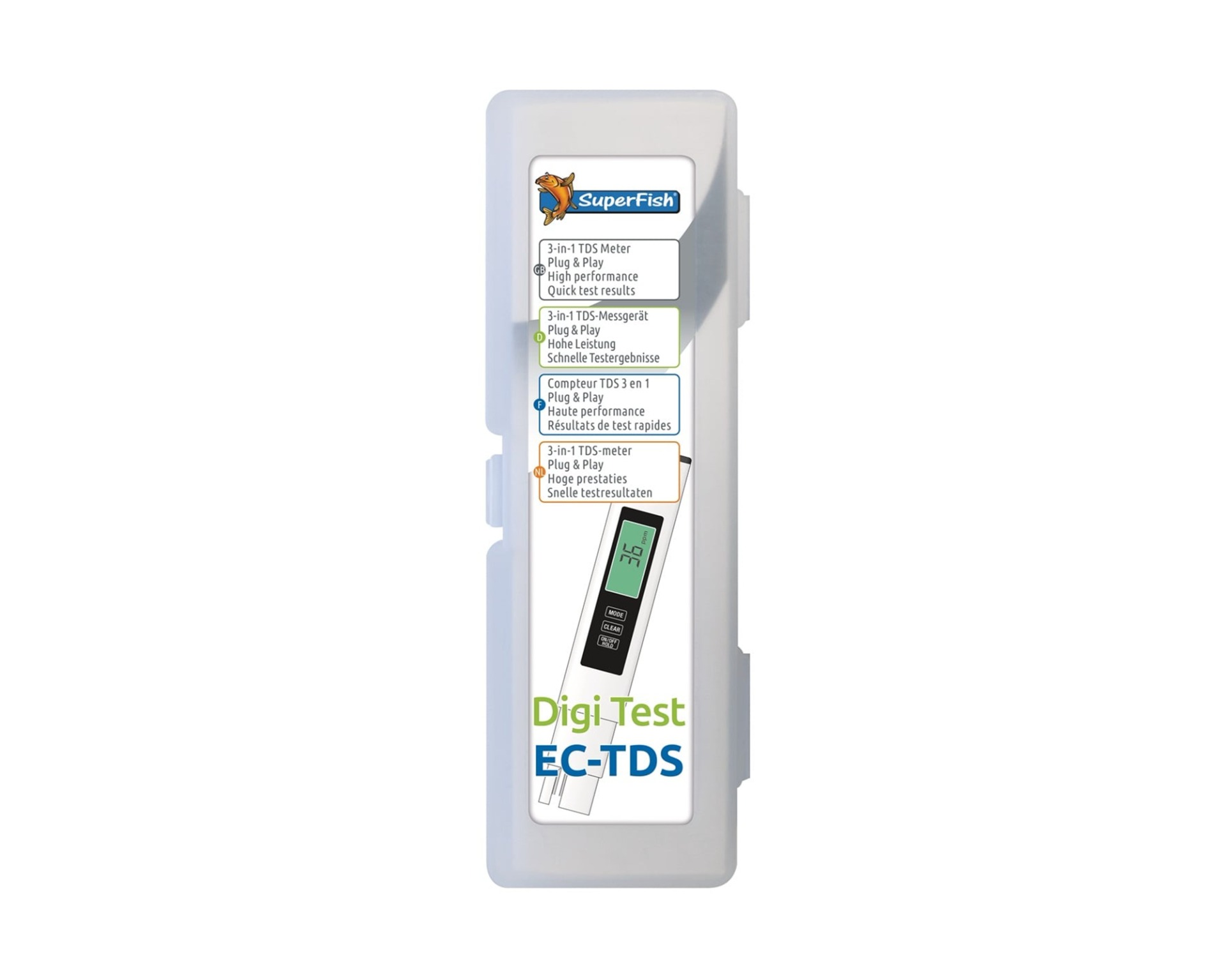 Superfish Digitest EC-TDS, in de verpakking